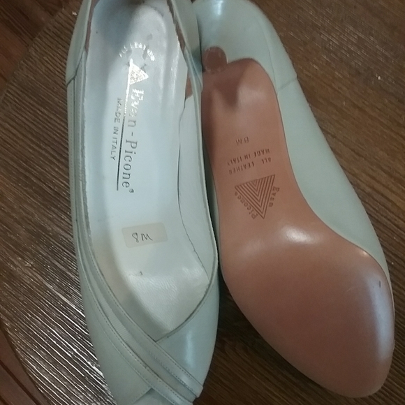 Evan Picone lite gray peep toe heels size 8 - Picture 4 of 15